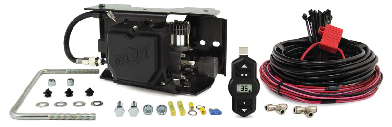Air Lift 25980EZ WirelessOne kit with EZ Mount compressor bracket, wireless controller, wiring and mounting hardware