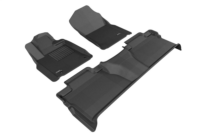3D MAXpider 2014-2020 Toyota Tundra Crewmax Kagu 1st & 2nd Row Floormats - Black