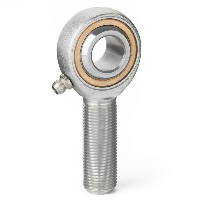 QA1 V Series 3-Pc Rod End - Male/Left Hand - 12mm Bore x M12x1.75 w/Zerk - Carbon Steel