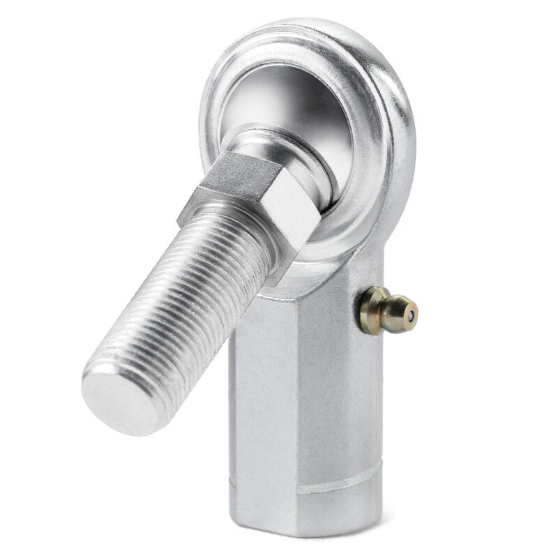 QA1 C Series 2-Pc Rod End - Female/Left Hand - .5in Bore x 1/2-20 w/Stud & Zerk - Carbon Steel