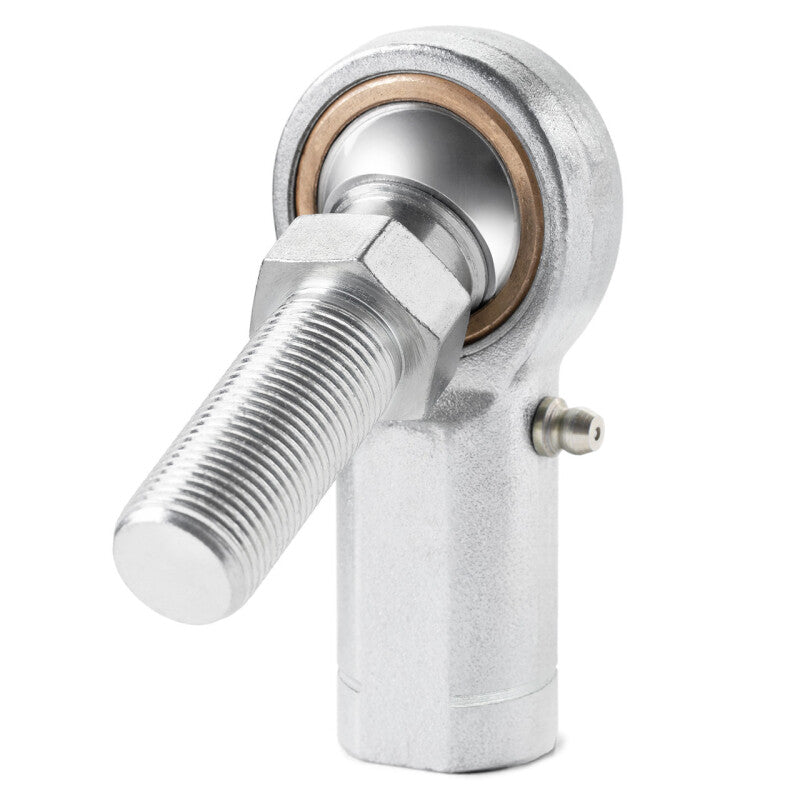 QA1 V Series 3-Pc Rod End - Female/Left Hand - .25in Bore x 1/4-28 w/Stud & Zerk - Carbon Steel
