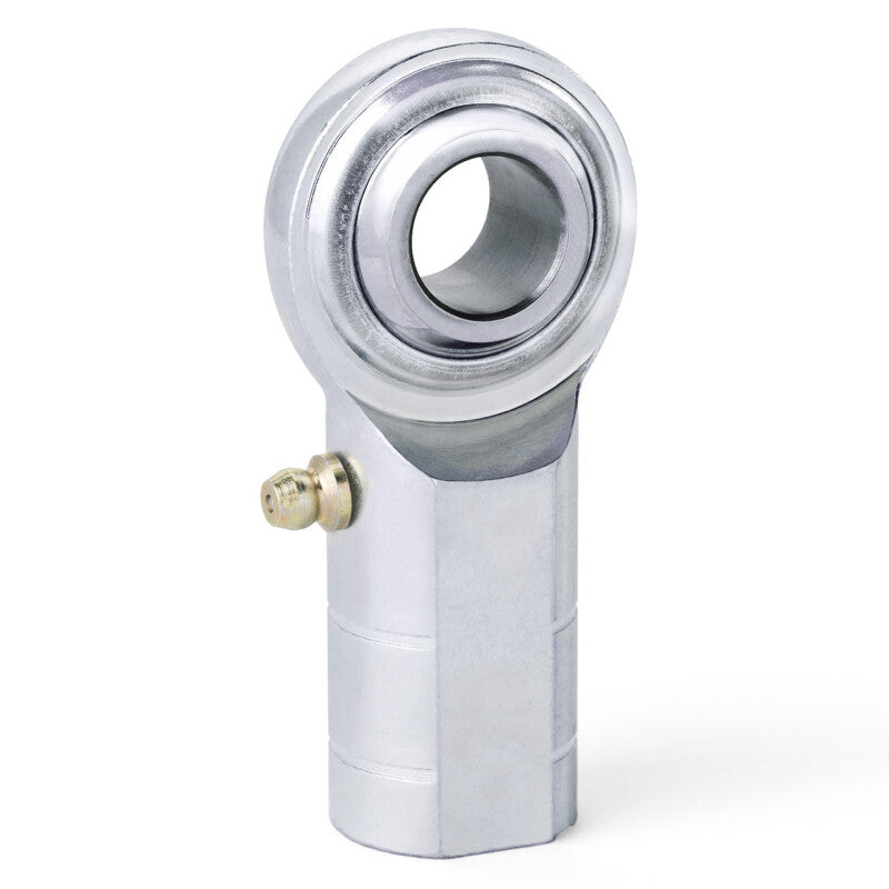 QA1 C Series 2-Pc Rod End - Female/Left Hand - 6mm Bore x M6x1.0 w/Zerk - Carbon Steel