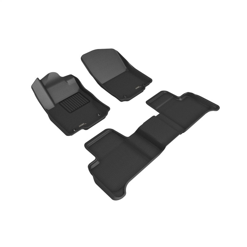 3D MAXpider 2012-2018 Mercedes-Benz GLE-Class/ML-Class Kagu 1st & 2nd Row Floormats - Black