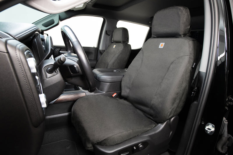 Covercraft 19-25 Chevrolet Silverado Carhartt Super Dux SeatSaver Sec Row Custom Seat Cover -Gravel