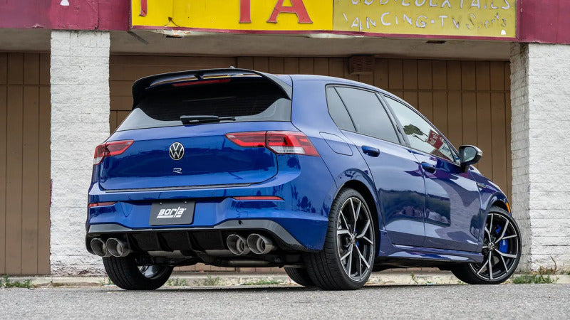 Borla 22-25 Volkswagen Golf R S-type Cat-Back Exhaust - Dual 4.5in Stainless Brushed Tips w/ Logo