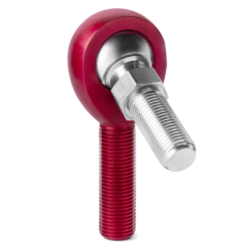 QA1 A Series Endura Rod End - Male/Right Hand - .4375in Bore x 7/16-20 w/Stud - Red Aluminum