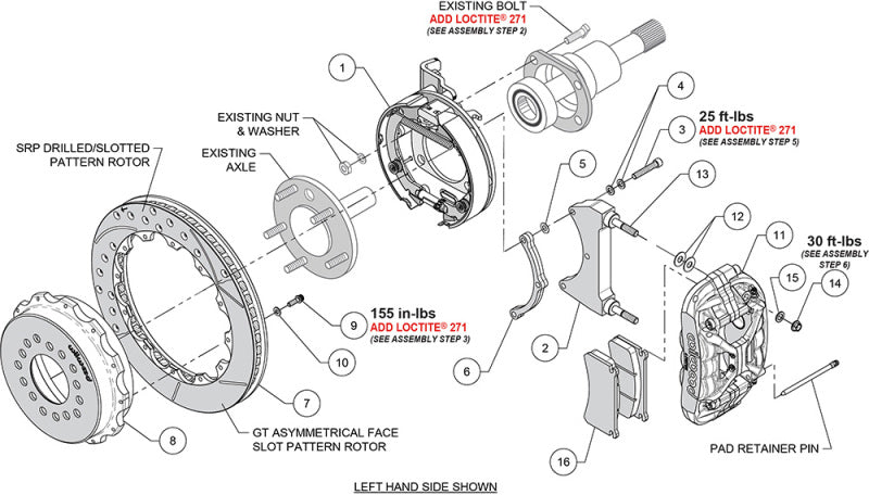 Wilwood 71-87 Chevy C10 XRS4R Rear Big Brake Kit - 12.88in Slotted Rotor - 2.42in Offset - Black