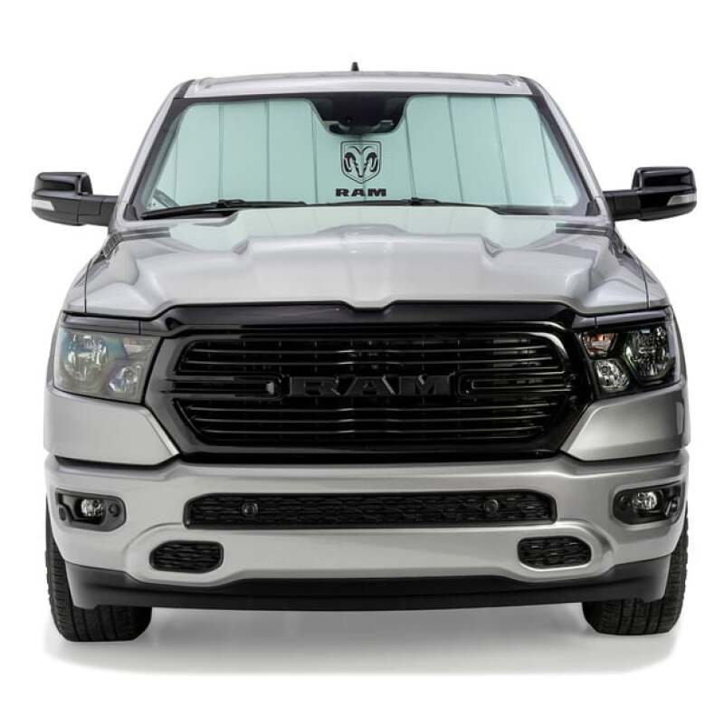 Covercraft 19-24 PU Ram 2500/3500 10W RVM Sensor UVS100 Custom Sunscreen with Ram Vertical logo