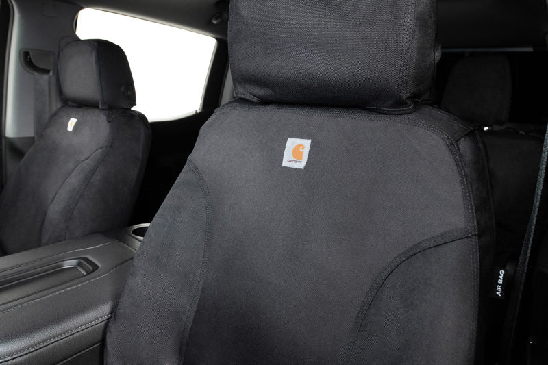 Covercraft 19-24 Chevrolet Silverado Carhartt Super Dux SeatSaver Front Row Seat Covers - Blk